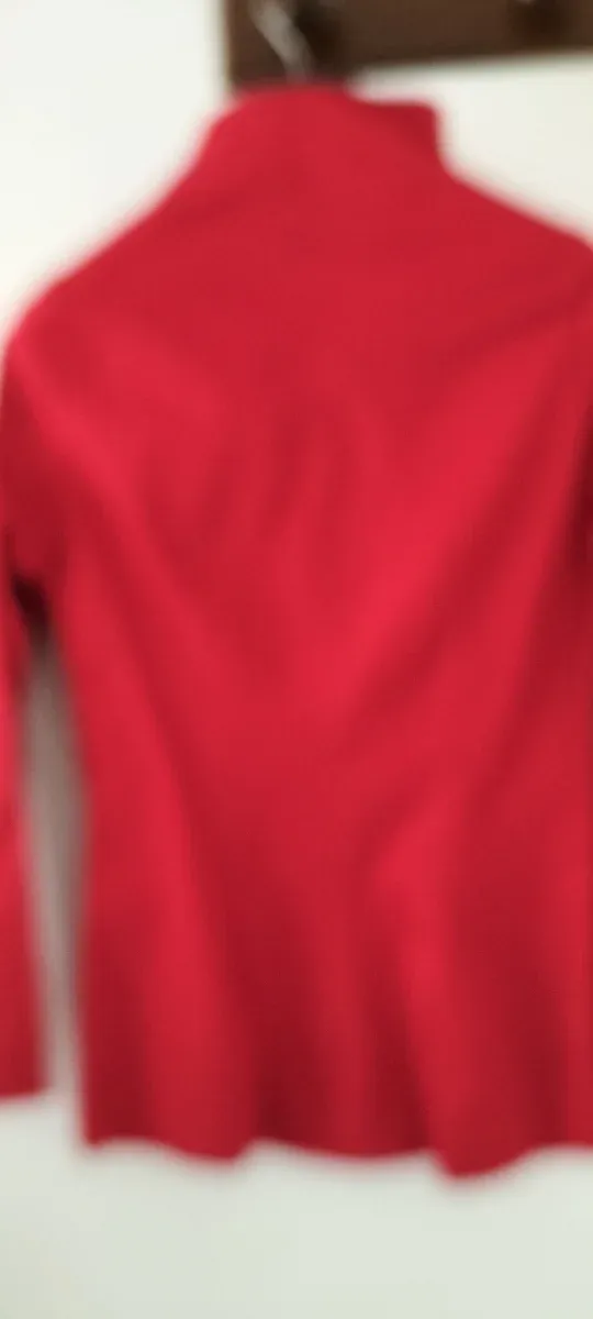 Original Camisa roja de algodón, cuello mao.