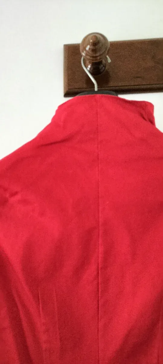 Original Camisa roja de algodón, cuello mao.
