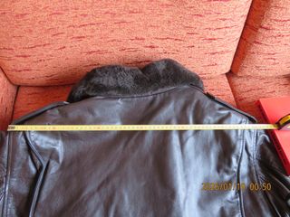 Cazadora Aviador Cuero Marrón Oscuro