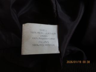 Cazadora Aviador Cuero Marrón Oscuro