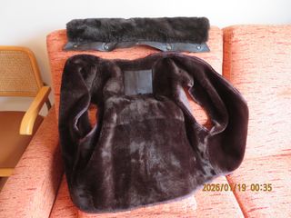 Cazadora Aviador Cuero Marrón Oscuro