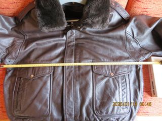 Cazadora Aviador Cuero Marrón Oscuro