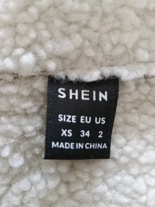 Chaqueta ante forrada borreguito de Shein