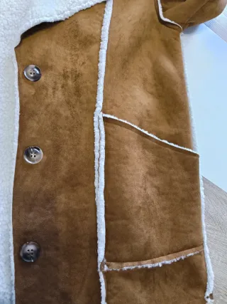 Chaqueta ante forrada borreguito de Shein