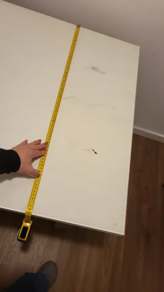 Mesa escritorio madera y cristal hecha a mano.