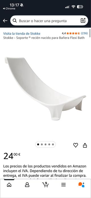 Adaptador Bañera Stokke Blanco