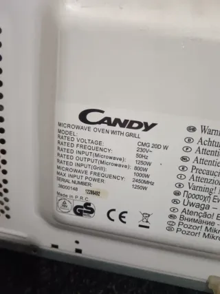 Microondas Candy Blanco