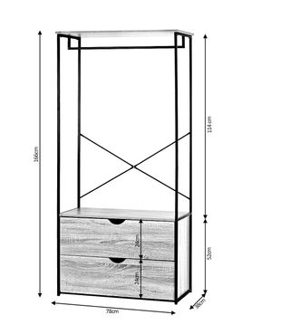 Armario Vestidor Industrial 2 Cajones