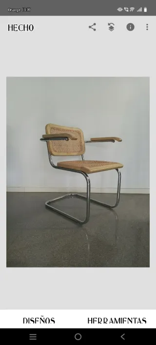 Silla Cesca con reposabrazos