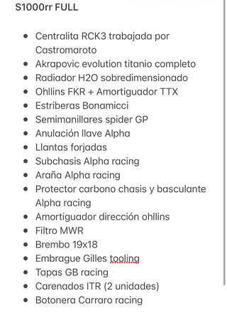 BMW S1000RR 2016 Circuito FULL