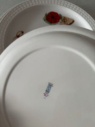 Juego 6 Platos Pontesa Vintage + Plato Grande