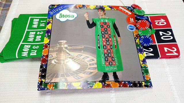 LOTE DE 3 DISFRACES Tablero de Ruleta M/L Nuevo