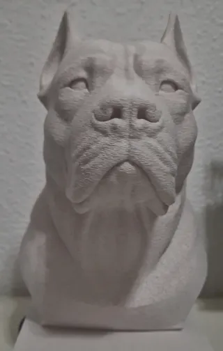 Busto Figura Perro Presa