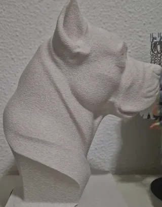Busto Figura Perro Presa