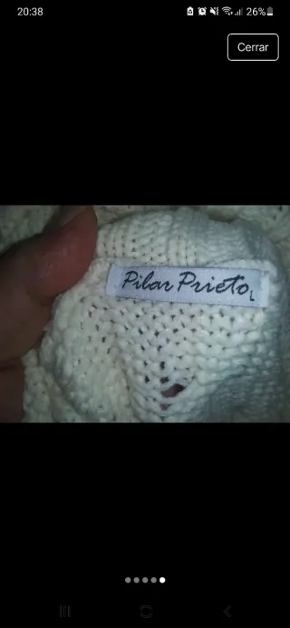 Jersey de lana blanco trenzado