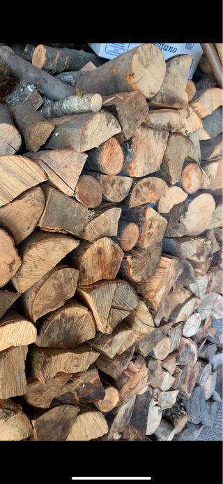 Leña de roble seca
