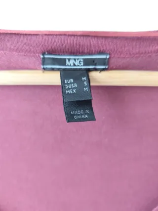 Camiseta Mango Viscosa y seda Manga Larga