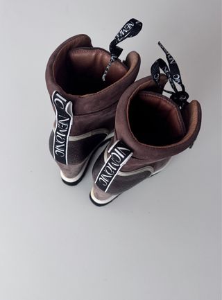 Botines Nemonic Mujer Marrón/Gris