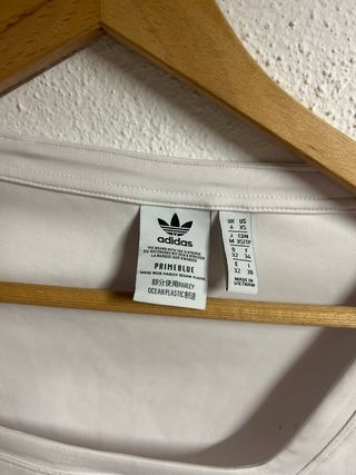 Top Adidas Blanco Manga Larga