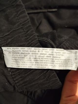 Pantalón Jogger Zara Negro Talla S Hombre