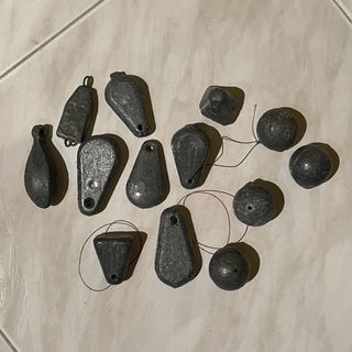 Lote de plomos de pesca