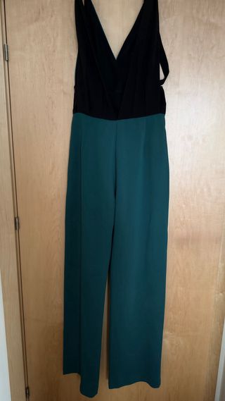 Mono largo mujer negro y verde