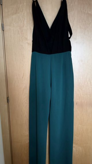 Mono largo mujer negro y verde