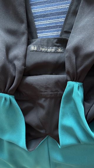 Mono largo mujer negro y verde
