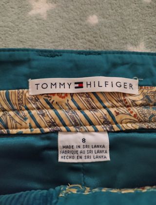Tommy Hilfiger Falda de pana turquesa Talla 40