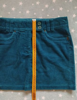 Tommy Hilfiger Falda de pana turquesa Talla 40