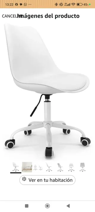 Silla Oficina Escandinava Blanca