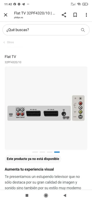 Philips FlattTV Gris/Plata