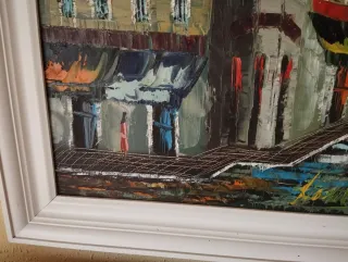 Cuadro Óleo Paisaje Urbano