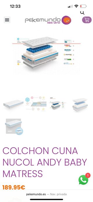 Cuna Ikea 3 posiciones + Colchón antiasfixia