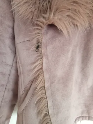 Chaqueta rosa con pelo talla M