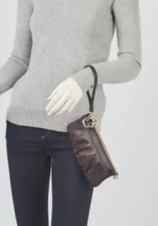 Bolso de mano piel marrón Gucci