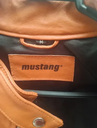 Chaqueta de cuero Mustang naranja