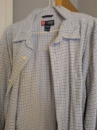 Camisa Chaps cuadros verde y negro