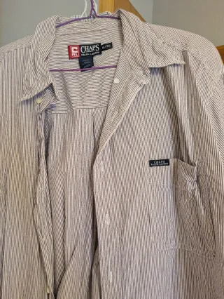 Camisa Chaps cuadros verde y negro