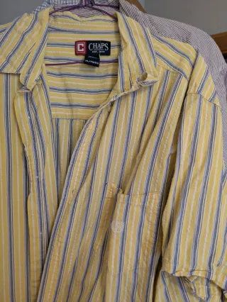 Camisa Chaps cuadros verde y negro