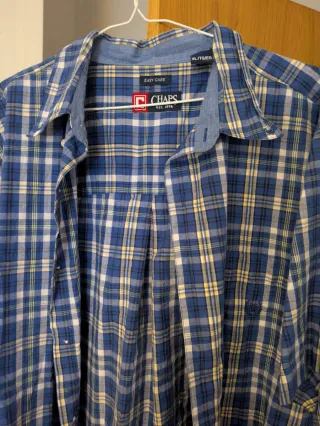 Camisa Chaps cuadros verde y negro