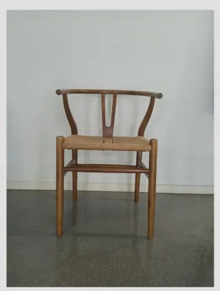 Silla de madera y ratán estilo Shanghai