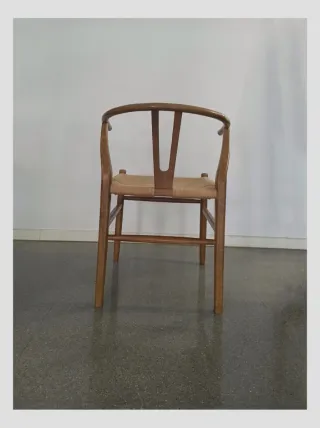 Silla de madera y ratán estilo Shanghai