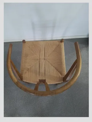 Silla de madera y ratán estilo Shanghai