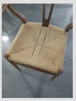 Silla de madera y ratán estilo Shanghai