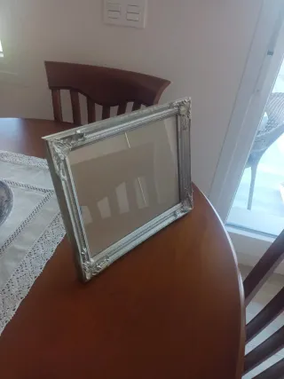 Marco de fotos plateado vintage