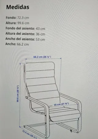 Silla Poäng madera y tela