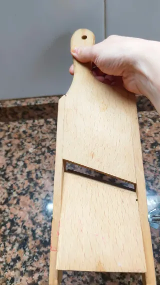 Rallador cocina madera antiguo vintage