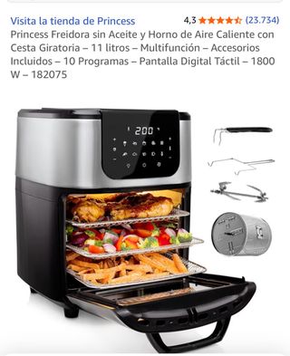 Freidora Princess 11L 1800W Multifunción