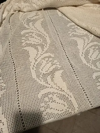 Colcha de croché blanca